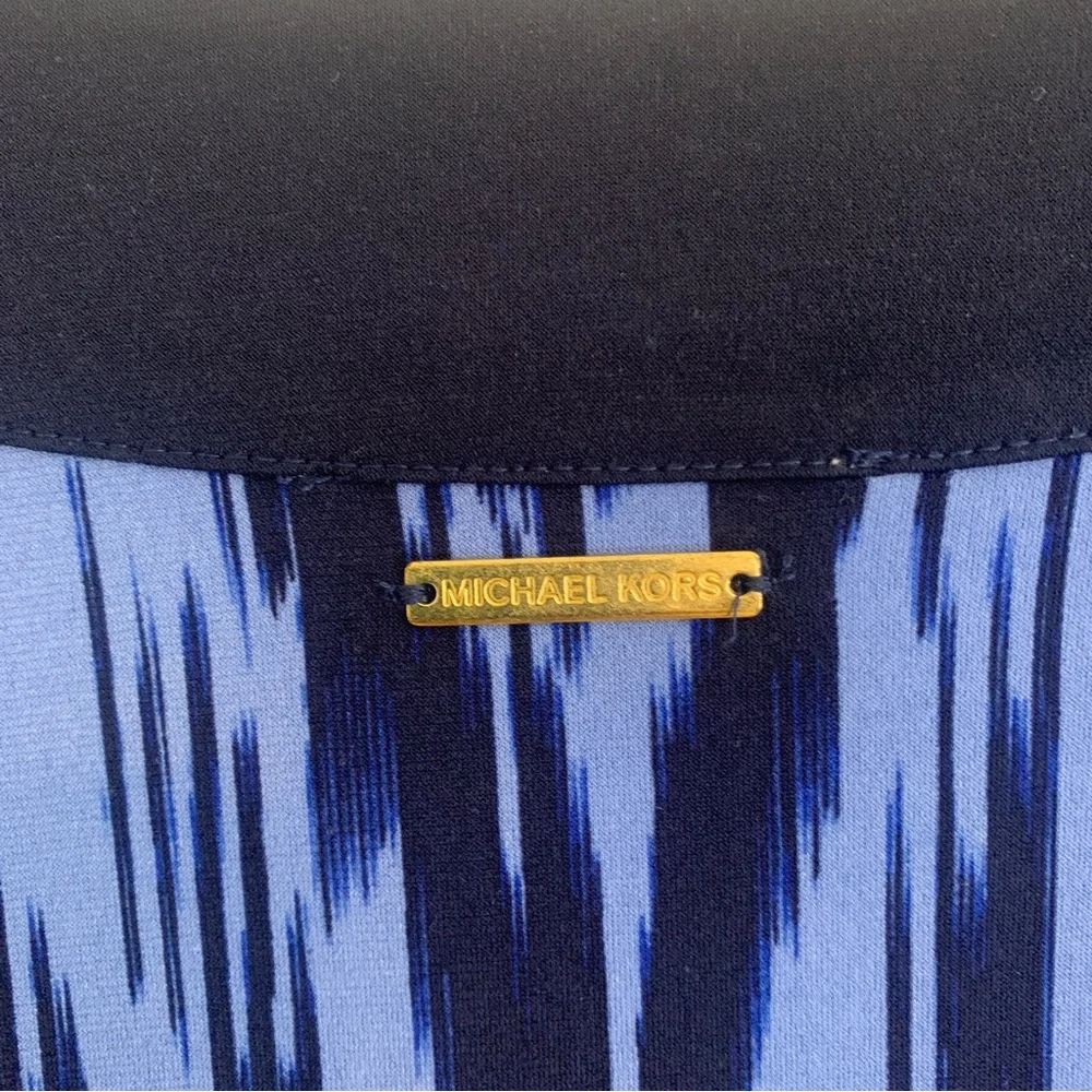 Michael Kors Crew Blue Kimono sleeves MIDI Dress XSmall